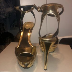 Gold Platform Heels